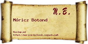 Móricz Botond névjegykártya
