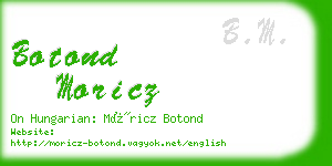 botond moricz business card